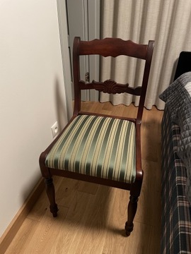 Krzesła drewniane tapicerowane 6 sztuk 
