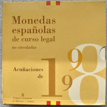 Hiszpania zestaw monet 1998