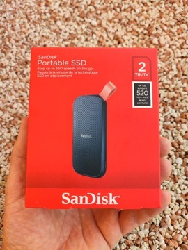 SanDisk Portable SSD 2TB. USB-C 3.2 gen2. Nowy.