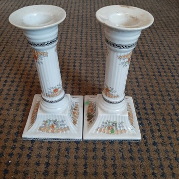 Porcelanowe świeczniki kolumnowe 