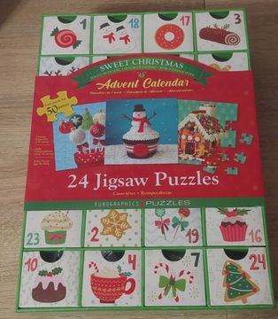 Puzzle Eurographics Kalendarz  Sweet Christmas