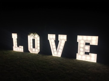 Napis LOVE Dekoracja ślubna weselna miłość litery