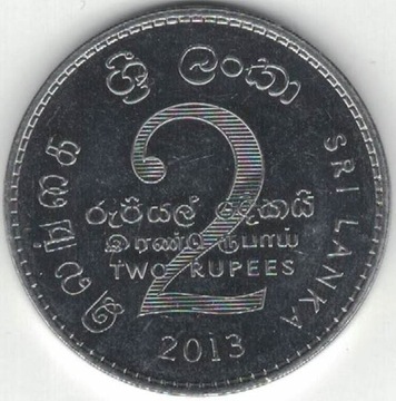 Sri Lanka 2 rupie 2013  28,5 mm