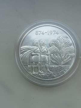 Islandia 1000 koron 1974 r 1100 Rocznica srebro 