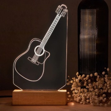 Gitara podświetlana LED 5v USB komputer NA PREZENT