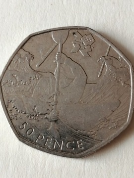 Wielka Brytania 50 p 2011 - kajakarstwo