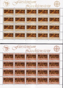 Lichtenstain 1985 arkusze mi.866-867 kat.35€.