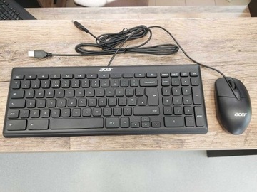 Zestaw przewodowy ACER mysz + klawiatura stan nowy