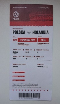 Polska Holandia bilet Liga Narodów  smycz gratis
