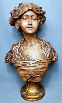 Rzeźba Kobieta Terakota Popiersie Biust wg Greuze