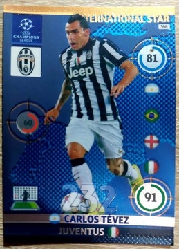 PANINI UCL 2014/2015 C.TEVEZ INTERNATIONAL STAR