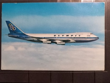 Pocztówka Olympic Airways Boeing 147-200 B Jumbo 