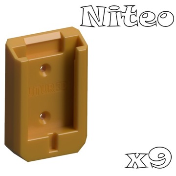 Zestaw 9 uchwytów na akumulator Niteo 20V Max system bateria wieszak
