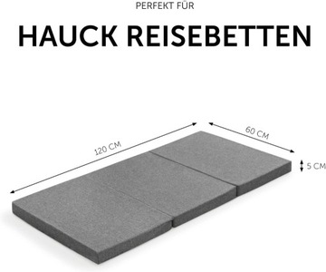 Materac Hauck SLEEPER średnio - miękki 120x60x5