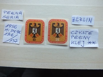 2szt. znaczki seria 136 ** BERLIN 1956 Niemcy RFN