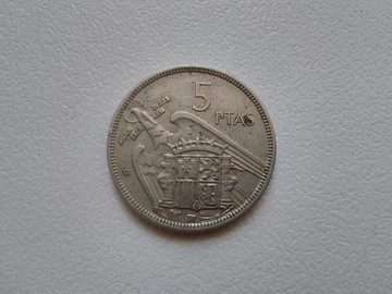 5 peset 1957 Hiszpania