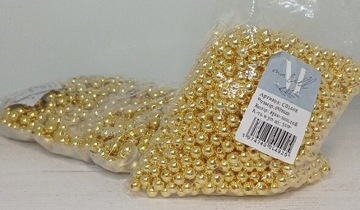 Koraliki Akrylowe 500 gramm złote 10 mm