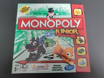 Monopoly Junior Hasbro nowa zafoliowana gra