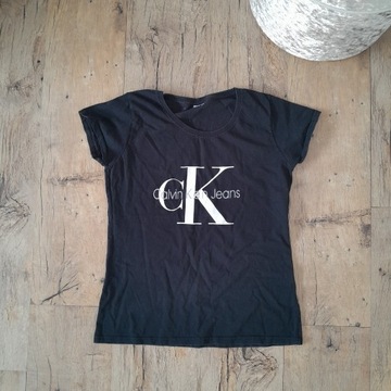 Czarna bluzka t-shirt M L CK