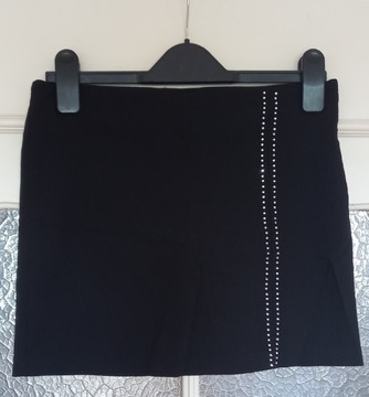Czarna elegancka spódniczka z domieszką streczu Made in U.S.A 