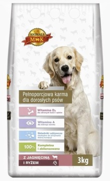 Sucha karma dla psa 3 kg jagnięcina z ryżem