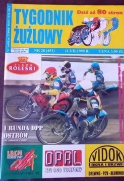 Żużel Speedway Tygodnik Żużlowy numer 28/1999rok