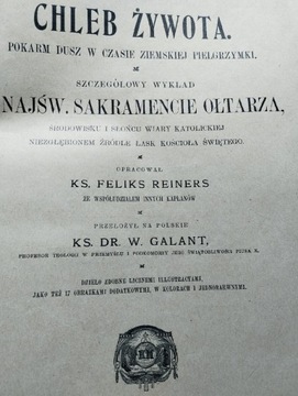 Książka Chleb Żywota 1913 .K Miarki
