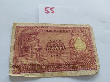 Banknot, Włochy, 100 Lire, 1951