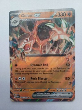 Karta Pokemon Golem EX MEW 076/465