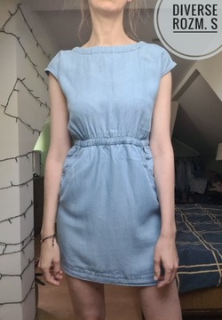 Diverse krótka sukienka 100% lyocell w rozmiarze S