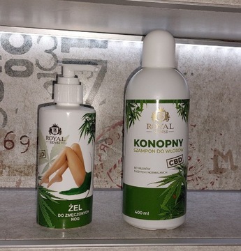 Zestaw CBD Konopny szampon+Żel do zmęczonych nóg 