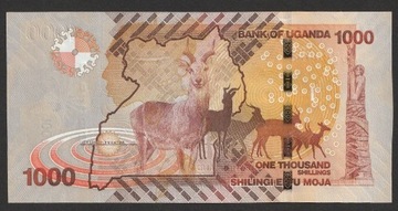 Uganda 1000 shilling 2015 - stan bankowy UNC