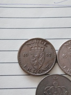 Lot monet 1 korona Norwegia