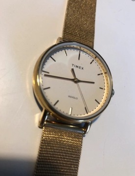 Zegarek Timex złoty damski regulowany