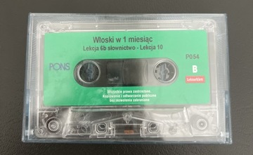 Włoski w 1 miesiąc kaseta lekcja 1