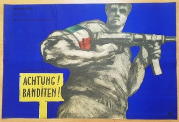 Achtung! Banditen! plakat kolekcjonerski 55 Pałka