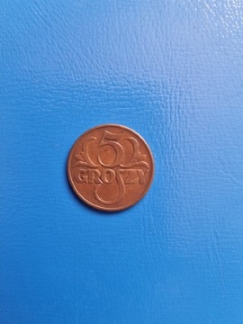 Moneta 5 groszowa z 1938 r.