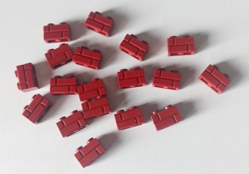 Lego cegiełki dark red 1x2 18 sztuk - NOWE