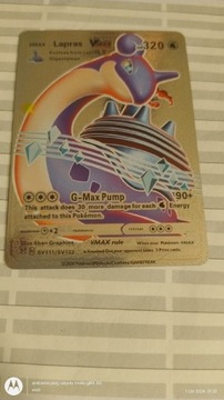 Pokemon Lapras Vmax HP320 Silver Kolekcjonerska karta Pokemon 