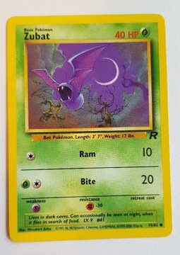 Karta Pokemon Zubat 70/82 Team Rocket orginał ładn