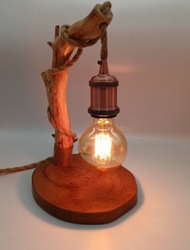 Lampka prezent upominek z drewna  handmade 