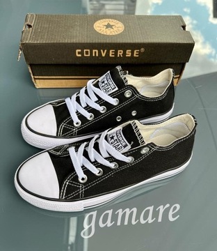 DAMSKIE TRAMPKI CONVERSE CZARNE NISKIE 36-41