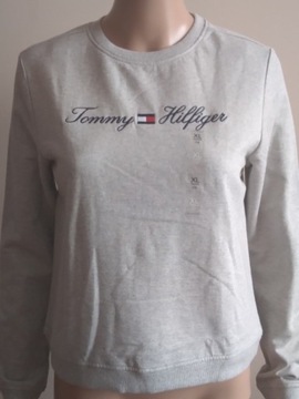 TOMMY HILFIGER BLUZA DZIECIĘCA XL SZARA BAWEŁNA