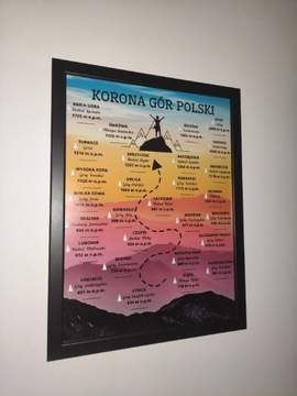 Korona gór Polski plakat bez ramy