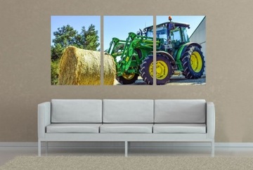 OBRAZ TRYPTYK 3X50X70cm JOHN DEERE CIĄGNIK TRAKTOR