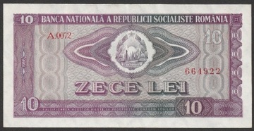 Rumunia 10 lei 1966 - A,00 - stan bankowy UNC