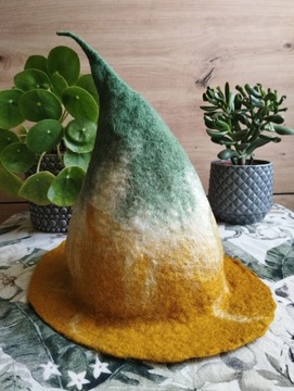 Czapka do sauny, czapka wróżki, ręcznie robiona, 100% wełna merino 