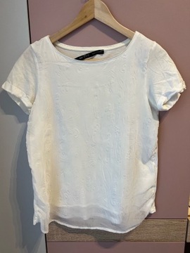 Biały/kremowy T-shirt, Zara