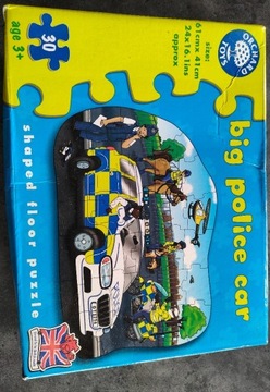 Duże Puzzle Big Police Car 61x40 30 el. 