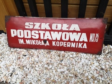 Tablica emaliowana z Krakowa szkoła 